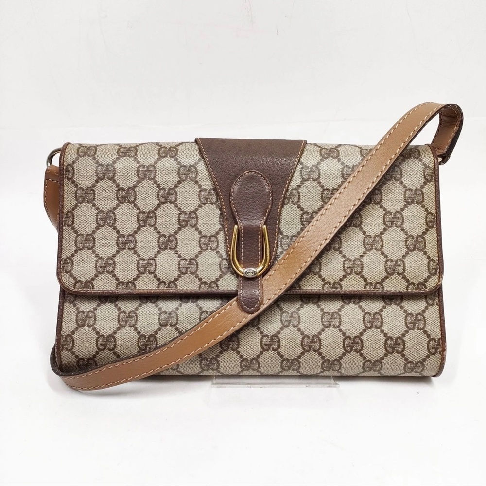 Vintage Gucci Shoulder Bag  Brown PVC 904.02.050